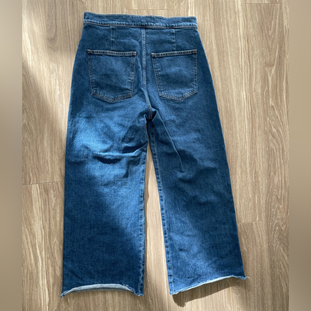 Veronica Beard Grant Wide Leg Denim Extra High Rise in Lakewood Blue Sz 31 EUC - Picture 15 of 16